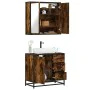 Set de muebles baño 2 pzas madera contrachapada roble ahumado de , Muebles de baño - Ref: Foro24-3300897, Precio: 165,44 €, D...