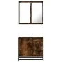 Set de muebles baño 2 pzas madera contrachapada roble ahumado de , Muebles de baño - Ref: Foro24-3300897, Precio: 165,44 €, D...