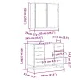 Set de muebles baño 2 pzas madera contrachapada marrón roble de , Muebles de baño - Ref: Foro24-3300904, Precio: 183,15 €, De...