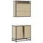 Set de muebles de baño 2 pzas madera contrachapada roble Sonoma von , Badezimmermöbel - Ref: Foro24-3300906, Preis: 150,73 €,...