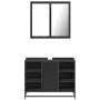 Juego de muebles de baño 2 pzas madera contrachapada negro de , Muebles de baño - Ref: Foro24-3300910, Precio: 155,44 €, Desc...