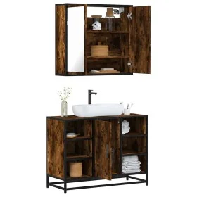 Set de muebles baño 2 pzas madera contrachapada roble ahumado von , Badezimmermöbel - Ref: Foro24-3300912, Preis: 148,52 €, R...