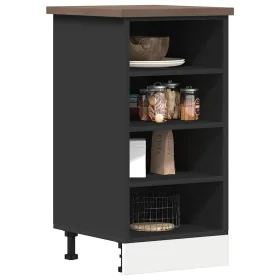 Armario inferior de cocina contrachapada negro 40x44,5x81,5 cm de , Armarios de cocina - Ref: Foro24-854203, Precio: 61,95 €,...