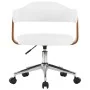 Drehbare Esszimmerstühle, 2 Stück, gebogenes Holz, weißes Leder von vidaXL, Essstühle - Ref: Foro24-3054893, Preis: 285,15 €,...