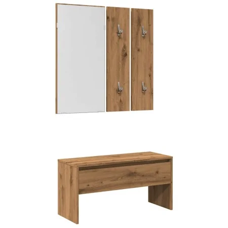 Set de muebles recibidor madera contrachapada roble artesanal von , Bänke für Hallen und Lager - Ref: Foro24-857020, Preis: 8...