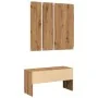 Set de muebles recibidor madera contrachapada roble artesanal von , Bänke für Hallen und Lager - Ref: Foro24-857020, Preis: 8...