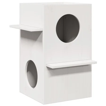 Casa para gatos madera maciza pino blanca 43x43x60 cm von , Katzenmöbel - Ref: Foro24-859302, Preis: 68,35 €, Rabatt: %