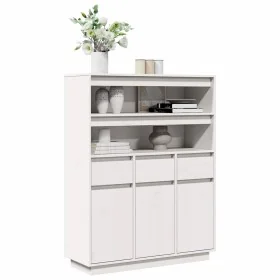 Aparador alto de madera maciza de pino blanco 89x34x116,5 cm by , Sideboards - Ref: Foro24-861112, Price: 194,69 €, Discount: %
