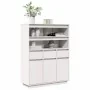 Aparador alto de madera maciza de pino blanco 89x34x116,5 cm by , Sideboards - Ref: Foro24-861112, Price: 194,69 €, Discount: %