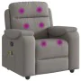 Sillón de masaje reclinable de tela gris taupé by , Armchairs - Ref: Foro24-4015697, Price: 192,11 €, Discount: %