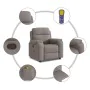 Sillón de masaje reclinable de tela gris taupé by , Armchairs - Ref: Foro24-4015697, Price: 192,11 €, Discount: %