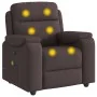 Sillón de masaje reclinable de tela marrón oscuro de , Sillones - Ref: Foro24-4015695, Precio: 216,07 €, Descuento: %