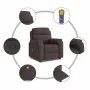 Sillón de masaje reclinable de tela marrón oscuro de , Sillones - Ref: Foro24-4015695, Precio: 216,07 €, Descuento: %