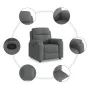 Sillón reclinable de tela gris oscuro de , Sillones - Ref: Foro24-4015681, Precio: 238,60 €, Descuento: %