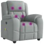 Sillón reclinable de masaje de tela gris claro by , Armchairs - Ref: Foro24-4015710, Price: 245,15 €, Discount: %