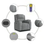 Sillón reclinable de masaje de tela gris claro by , Armchairs - Ref: Foro24-4015710, Price: 245,15 €, Discount: %