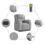 Sillón de masaje reclinable de tela gris nube by , Armchairs - Ref: Foro24-4015719, Price: 244,69 €, Discount: %