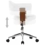 Drehbare Esszimmerstühle, 2 Stück, gebogenes Holz, weißes Leder von vidaXL, Essstühle - Ref: Foro24-3054893, Preis: 285,15 €,...