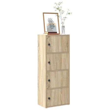 Estantería de madera de ingeniería gris hormigón 40x24x102 cm de , Librerías y estanterías - Ref: Foro24-860376, Precio: 68,2...