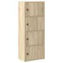 Estantería de madera de ingeniería gris hormigón 40x24x102 cm de , Librerías y estanterías - Ref: Foro24-860376, Precio: 68,2...