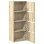 Estantería de madera de ingeniería gris hormigón 40x24x102 cm de , Librerías y estanterías - Ref: Foro24-860376, Precio: 68,2...