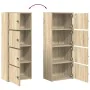 Estantería de madera de ingeniería gris hormigón 40x24x102 cm de , Librerías y estanterías - Ref: Foro24-860376, Precio: 68,2...