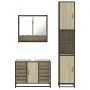 Set de muebles de baño 3 pzas madera contrachapada roble Sonoma by , Bathroom furniture - Ref: Foro24-3301121, Price: 287,21 ...