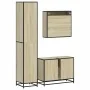 Set de muebles de baño 3 pzas madera contrachapada roble Sonoma by , Bathroom furniture - Ref: Foro24-3301121, Price: 287,21 ...