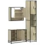 Set de muebles de baño 3 pzas madera contrachapada roble Sonoma by , Bathroom furniture - Ref: Foro24-3301121, Price: 287,21 ...