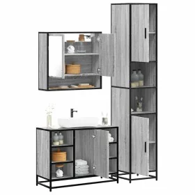 Set de muebles de baño 3 pzas madera contrachapada gris sonoma von , Badezimmermöbel - Ref: Foro24-3301123, Preis: 295,78 €, ...