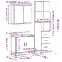 Set de muebles de baño 3 pzas madera contrachapada gris sonoma von , Badezimmermöbel - Ref: Foro24-3301128, Preis: 248,82 €, ...