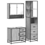 Set de muebles de baño 3 pzas madera contrachapada gris sonoma by , Bathroom furniture - Ref: Foro24-3301168, Price: 282,92 €...