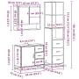 Set de muebles de baño 3 pzas madera contrachapada gris sonoma by , Bathroom furniture - Ref: Foro24-3301168, Price: 282,92 €...