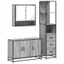 Set de muebles de baño 3 pzas madera contrachapada gris sonoma de , Muebles de baño - Ref: Foro24-3301163, Precio: 276,29 €, ...