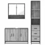 Set de muebles de baño 3 pzas madera contrachapada gris sonoma de , Muebles de baño - Ref: Foro24-3301163, Precio: 276,29 €, ...
