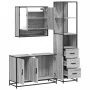 Set de muebles de baño 3 pzas madera contrachapada gris sonoma de , Muebles de baño - Ref: Foro24-3301163, Precio: 276,29 €, ...