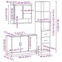 Set de muebles de baño 3 pzas madera contrachapada gris sonoma de , Muebles de baño - Ref: Foro24-3301163, Precio: 276,29 €, ...