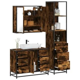 Set de muebles baño 3 pzas madera contrachapada roble ahumado von , Badezimmermöbel - Ref: Foro24-3301142, Preis: 272,43 €, R...