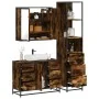 Set de muebles baño 3 pzas madera contrachapada roble ahumado by , Bathroom furniture - Ref: Foro24-3301142, Price: 272,38 €,...