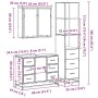 Set de muebles baño 3 pzas madera contrachapada roble ahumado by , Bathroom furniture - Ref: Foro24-3301142, Price: 272,38 €,...