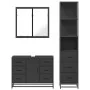 Juego de muebles de baño 3 pzas madera contrachapada negro de , Muebles de baño - Ref: Foro24-3301140, Precio: 305,96 €, Desc...