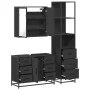 Juego de muebles de baño 3 pzas madera contrachapada negro de , Muebles de baño - Ref: Foro24-3301140, Precio: 305,96 €, Desc...