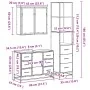 Juego de muebles de baño 3 pzas madera contrachapada negro de , Muebles de baño - Ref: Foro24-3301140, Precio: 305,96 €, Desc...