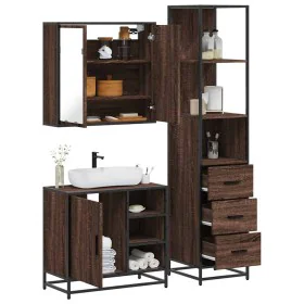 Set de muebles baño 3 pzas madera contrachapada roble marrón von , Badezimmermöbel - Ref: Foro24-3301149, Preis: 243,80 €, Ra...