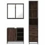 Set de muebles baño 3 pzas madera contrachapada roble marrón by , Bathroom furniture - Ref: Foro24-3301149, Price: 244,31 €, ...