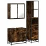 Set de muebles baño 3 pzas madera contrachapada roble ahumado by , Bathroom furniture - Ref: Foro24-3301137, Price: 247,07 €,...