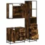 Set de muebles baño 3 pzas madera contrachapada roble ahumado by , Bathroom furniture - Ref: Foro24-3301137, Price: 247,07 €,...