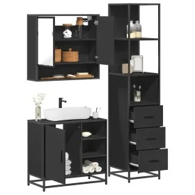 Juego de muebles de baño 3 pzas madera contrachapada negro von , Badezimmermöbel - Ref: Foro24-3301175, Preis: 262,33 €, Raba...