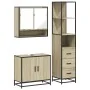 Set de muebles de baño 3 pzas madera contrachapada roble Sonoma von , Badezimmermöbel - Ref: Foro24-3301156, Preis: 246,21 €,...