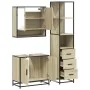 Set de muebles de baño 3 pzas madera contrachapada roble Sonoma von , Badezimmermöbel - Ref: Foro24-3301156, Preis: 246,21 €,...